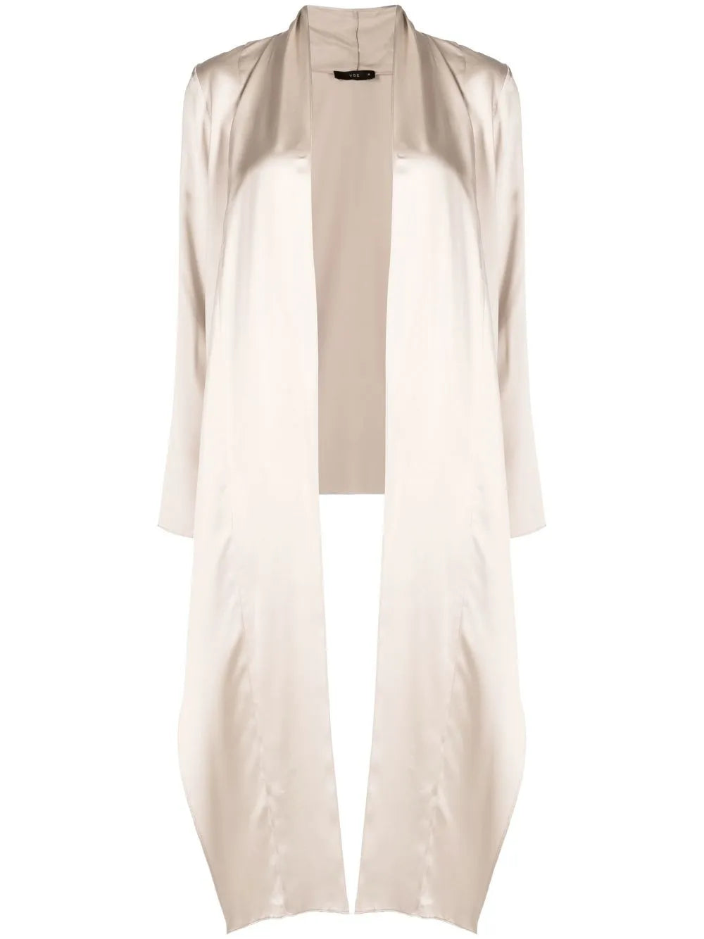 Wrap-Style Satin Blouse