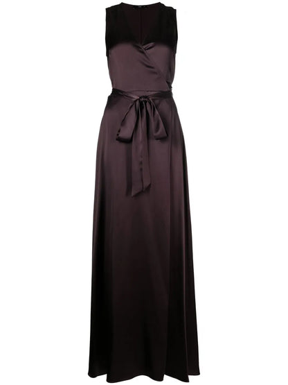 Frontward Satin Maxi Dress