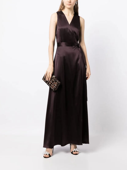Frontward Satin Maxi Dress