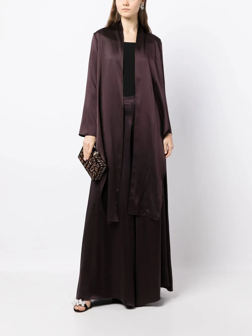 Silk-Satin Palazzo Trousers