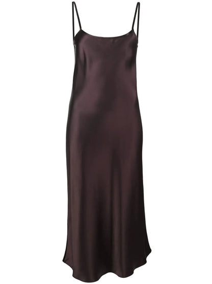 Satin Midi Slip Dress