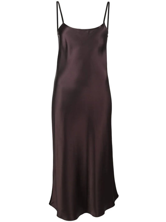 Satin Midi Slip Dress