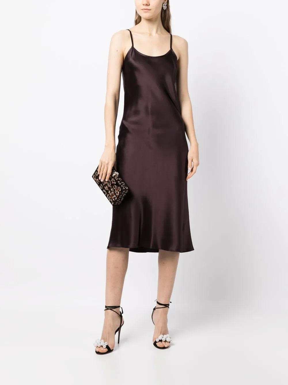 Satin Midi Slip Dress