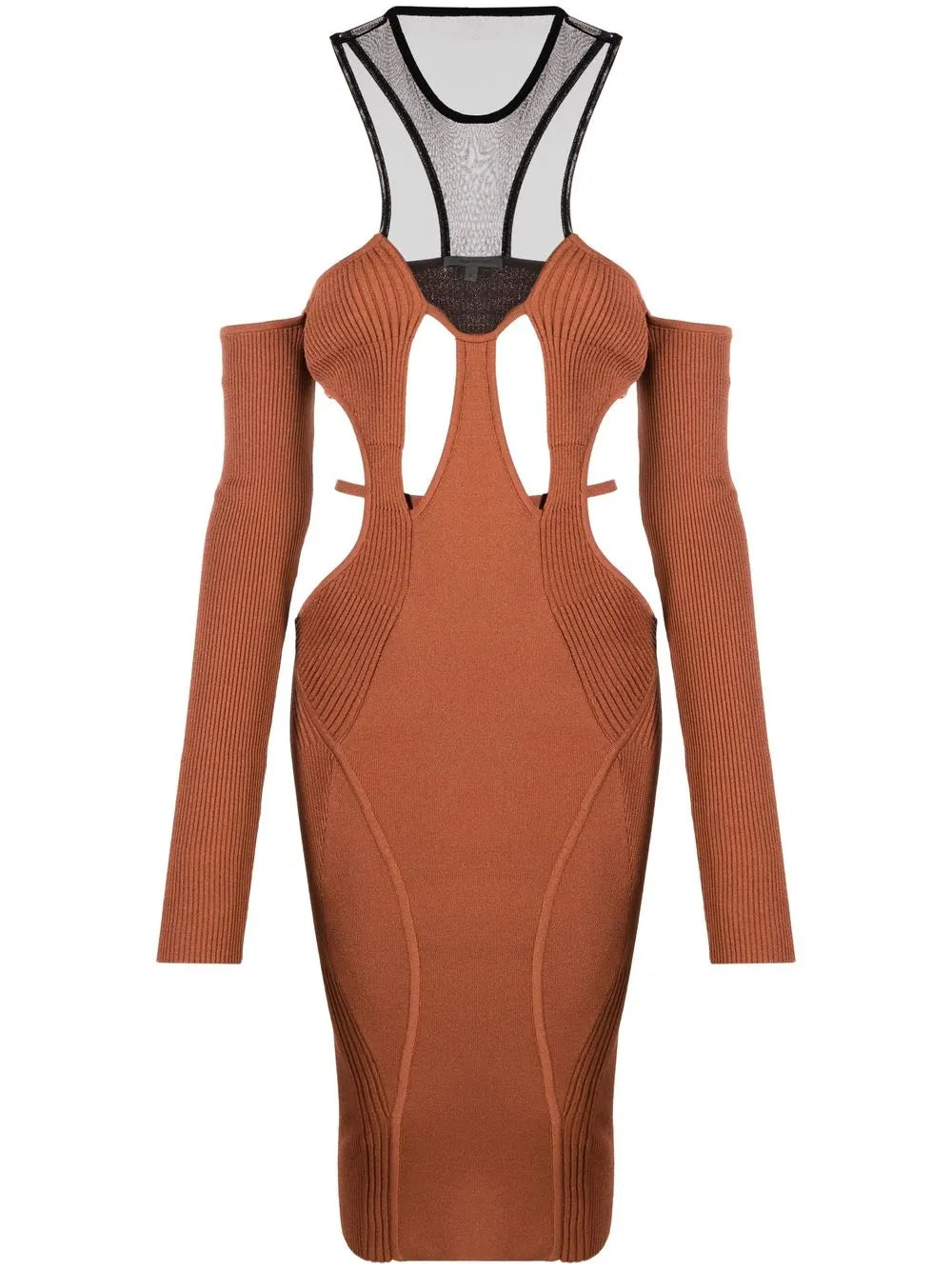 Cut-Out Halterneck Midi Dress