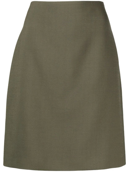 Wool Blend Pencil Skirt