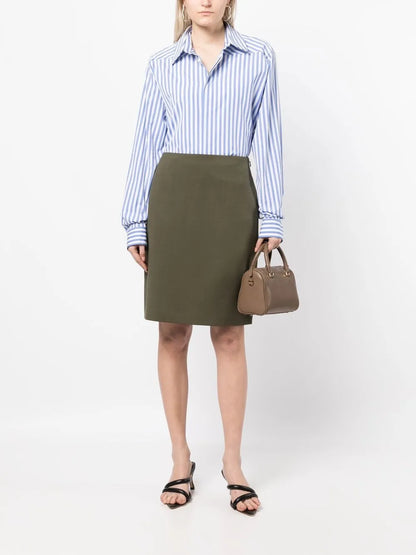 Wool Blend Pencil Skirt