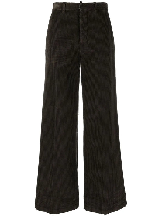 Wide-Leg Corduroy Trousers