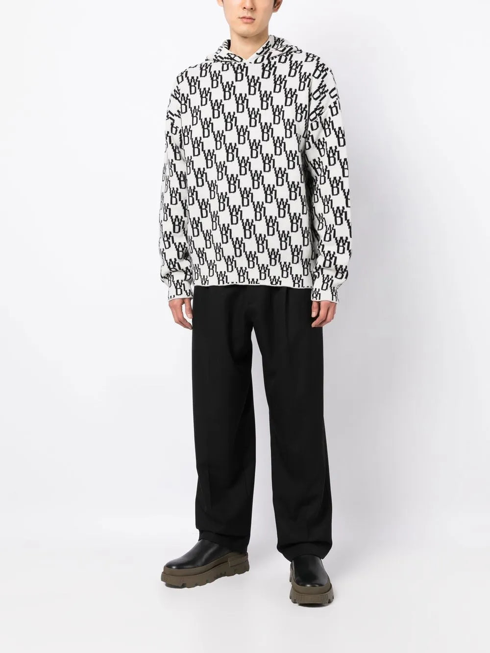 Monogram Knitted Hoodie