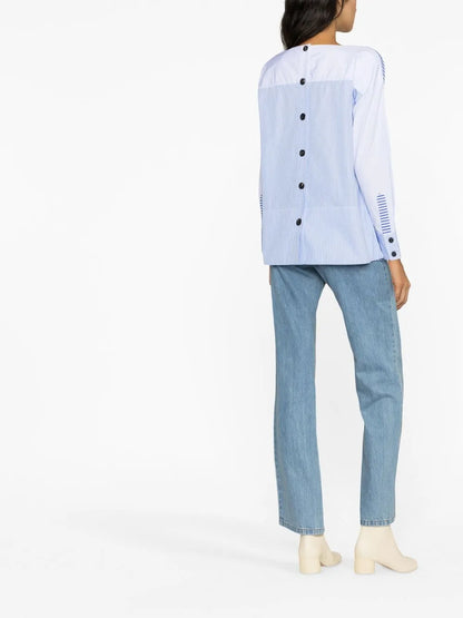 Striped Patchwork Blouse