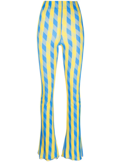 Stripe Checked Slim-Fit Trousers