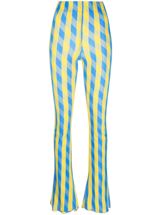 Stripe Checked Slim-Fit Trousers