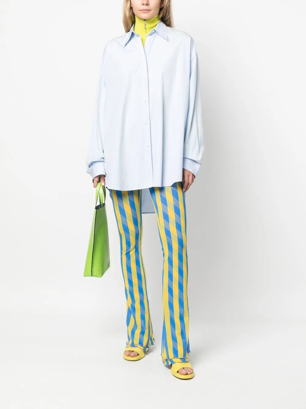 Stripe Checked Slim-Fit Trousers