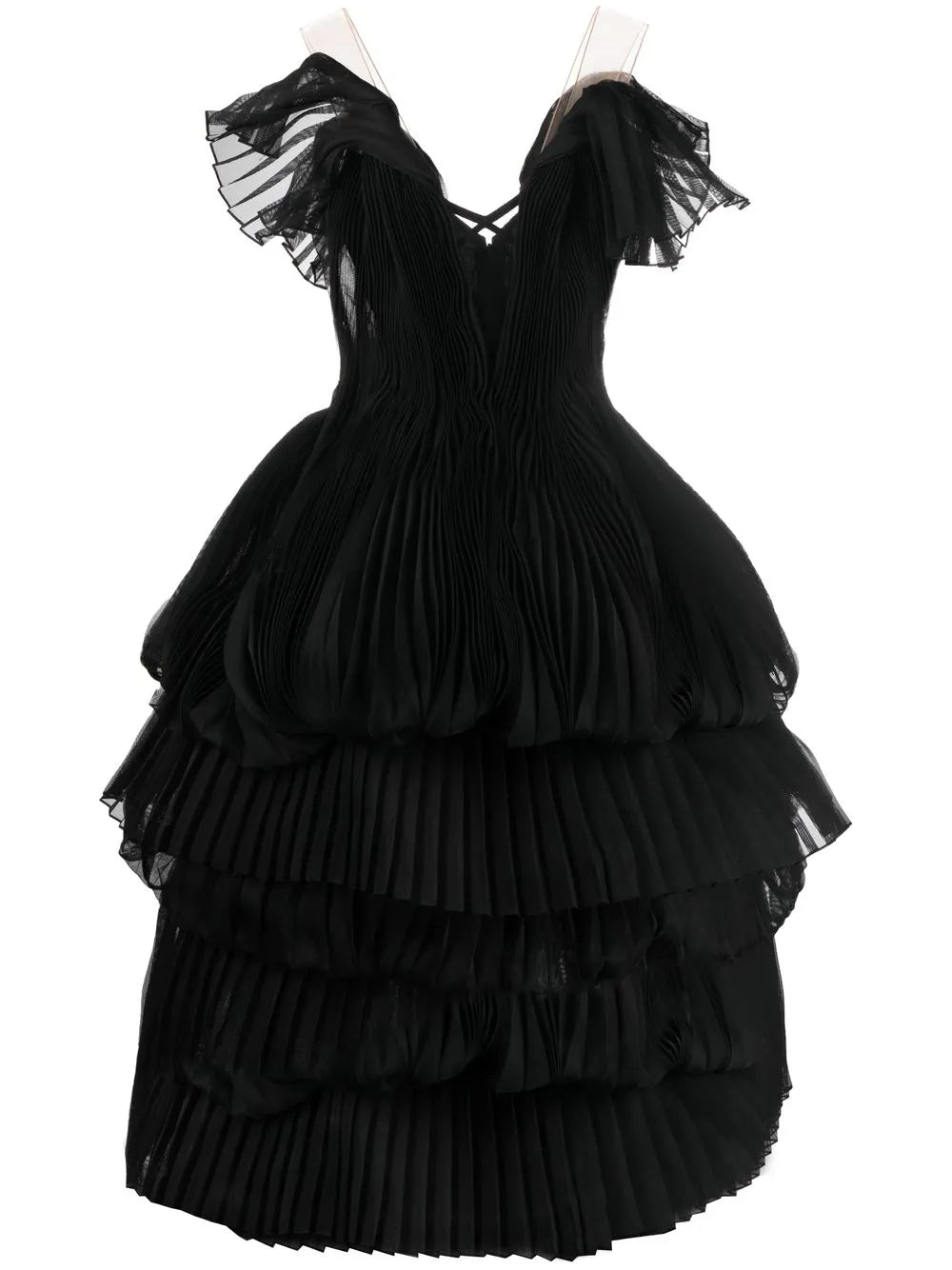 Pleated Tiered Gown