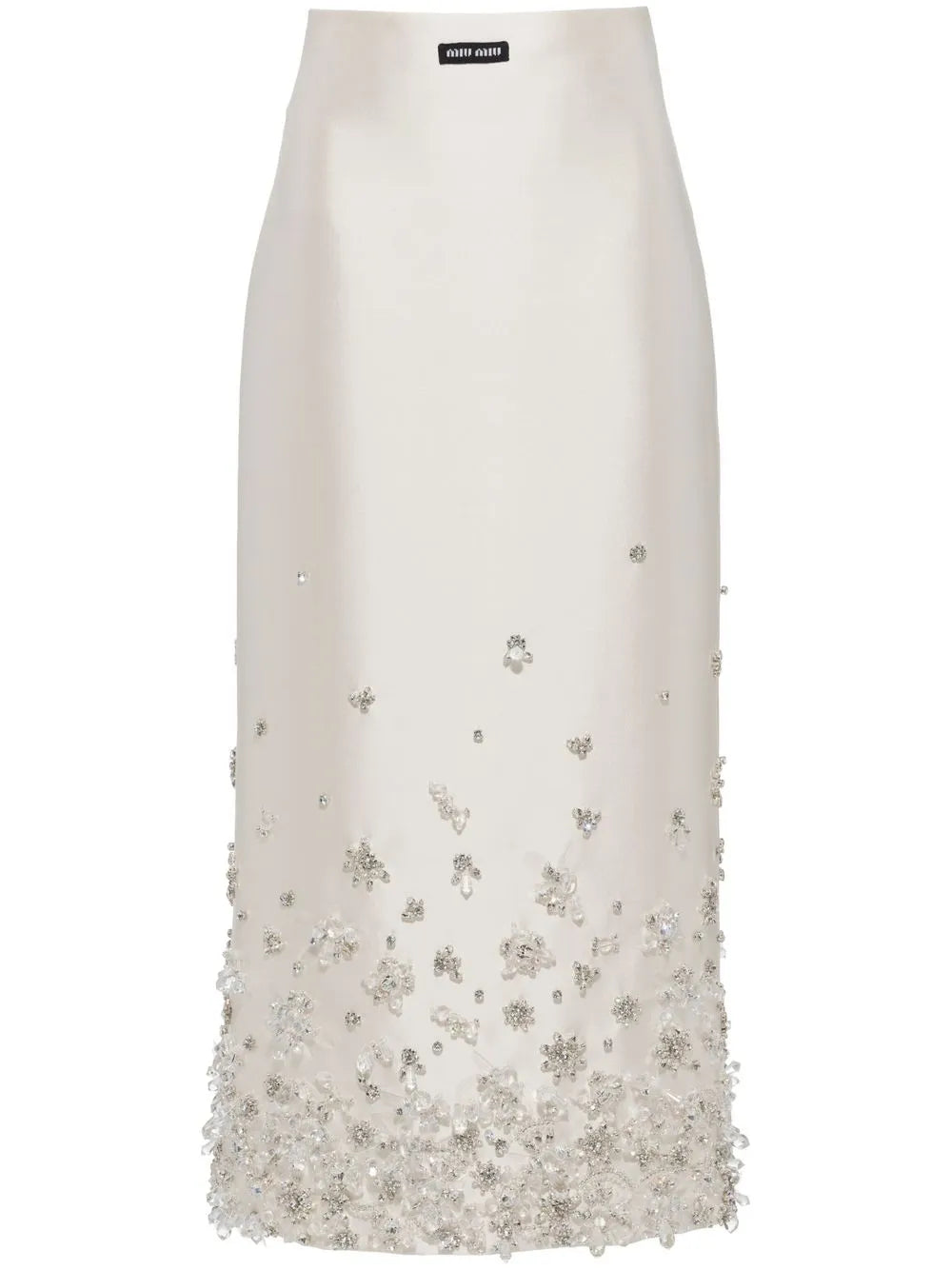 Floral-Embellished Midi Skirt