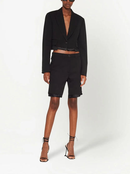 Raw-Hem Bermuda Shorts