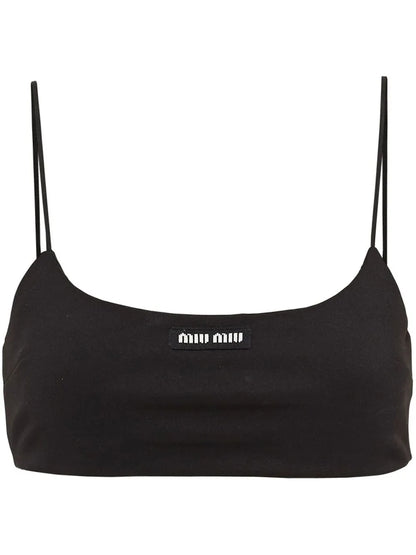 Logo-Patch Crop Top