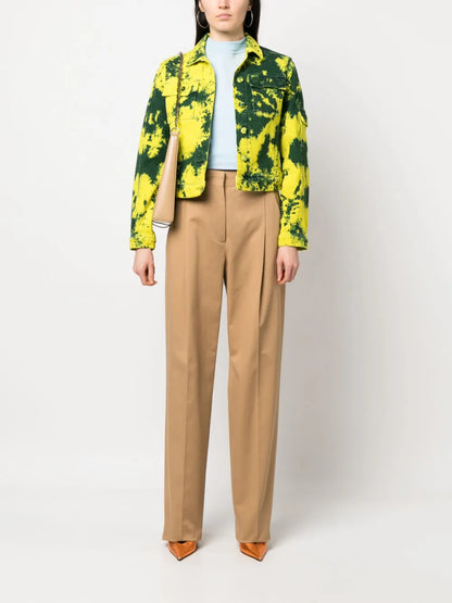 Prancing Horse Bleached-Effect Jacket