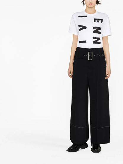 High-Waisted Wide-Leg Trousers