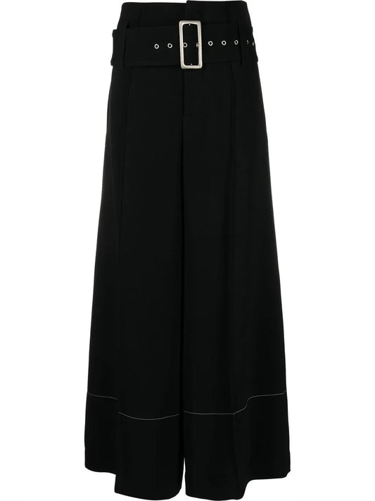 High-Waisted Wide-Leg Trousers