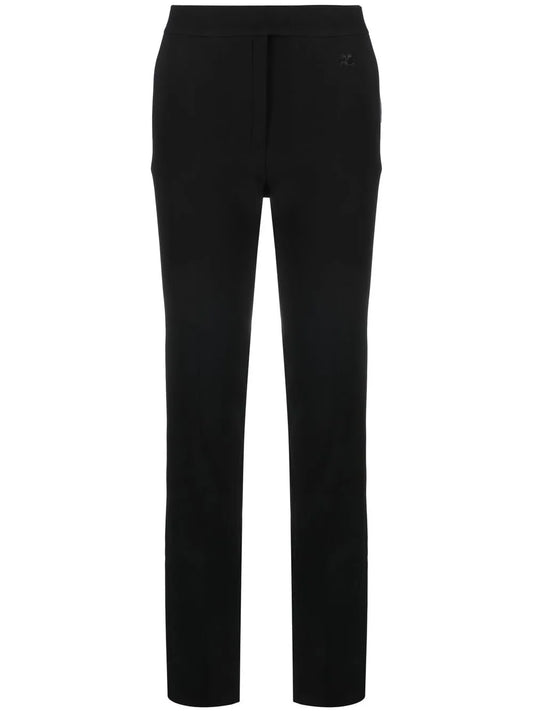 Mid-Rise Slim-Fit Trousers