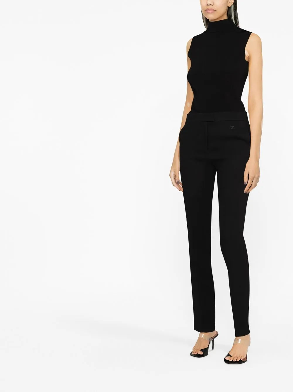 Mid-Rise Slim-Fit Trousers