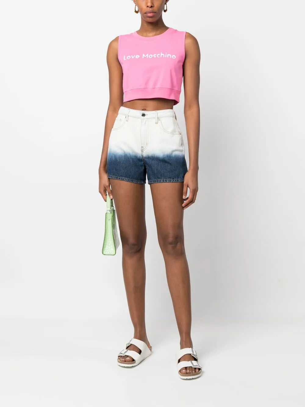 Ombré-Effect Denim Shorts