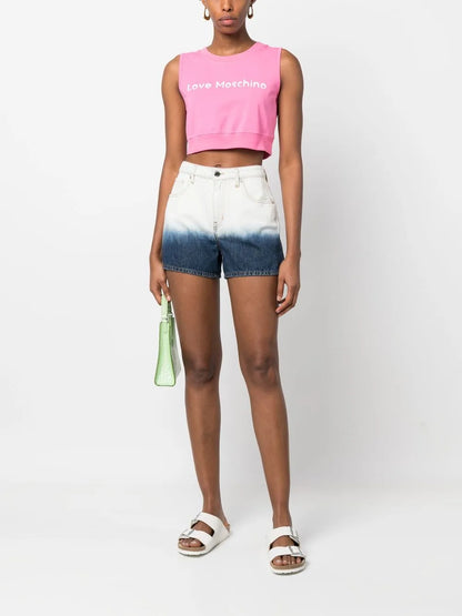 Ombré-Effect Denim Shorts
