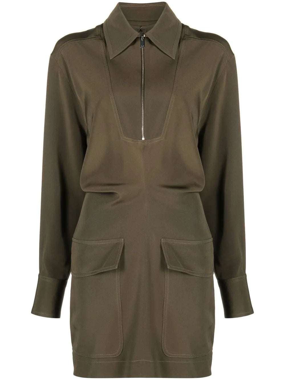 Flap-Pocket Minidress