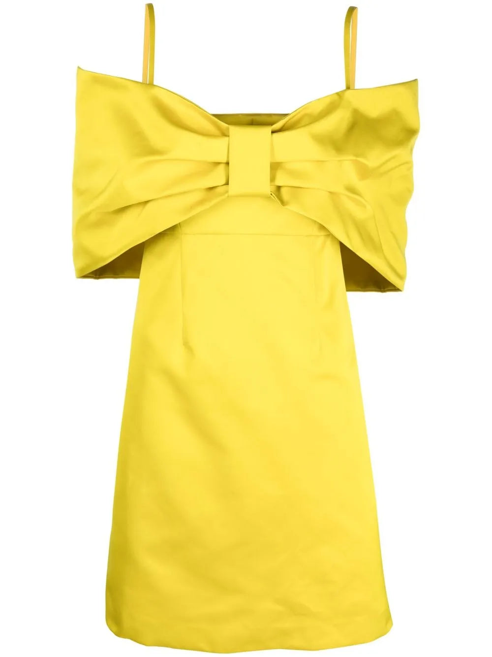 Bow-Detail Cold-Shoulder Dress