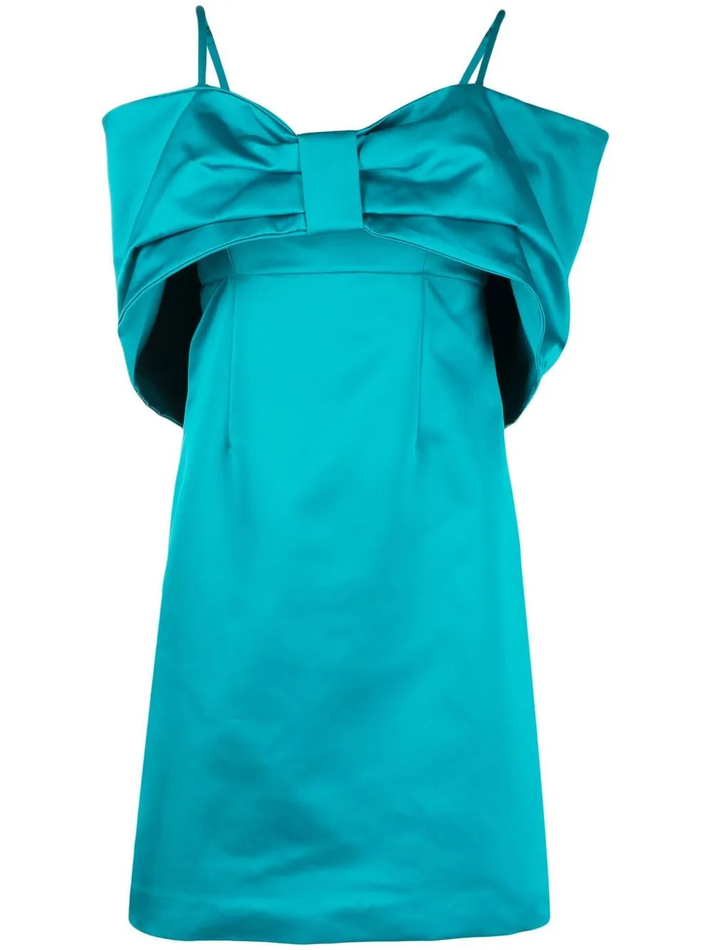 Oversized Bow-Detail Cold-Shoulder Dress
