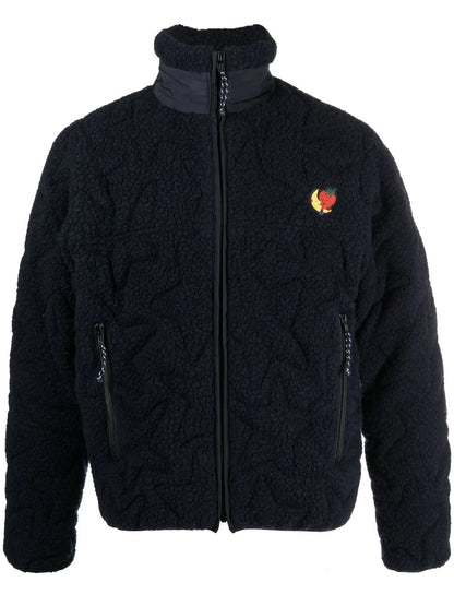 Star-Quilted Fleece Zip-Front Jacket
