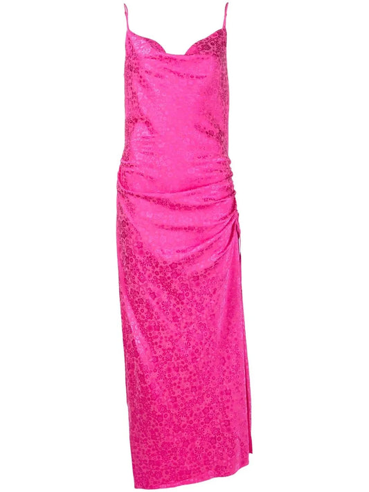 Floral-Print Cowl-Neck Maxi Dress