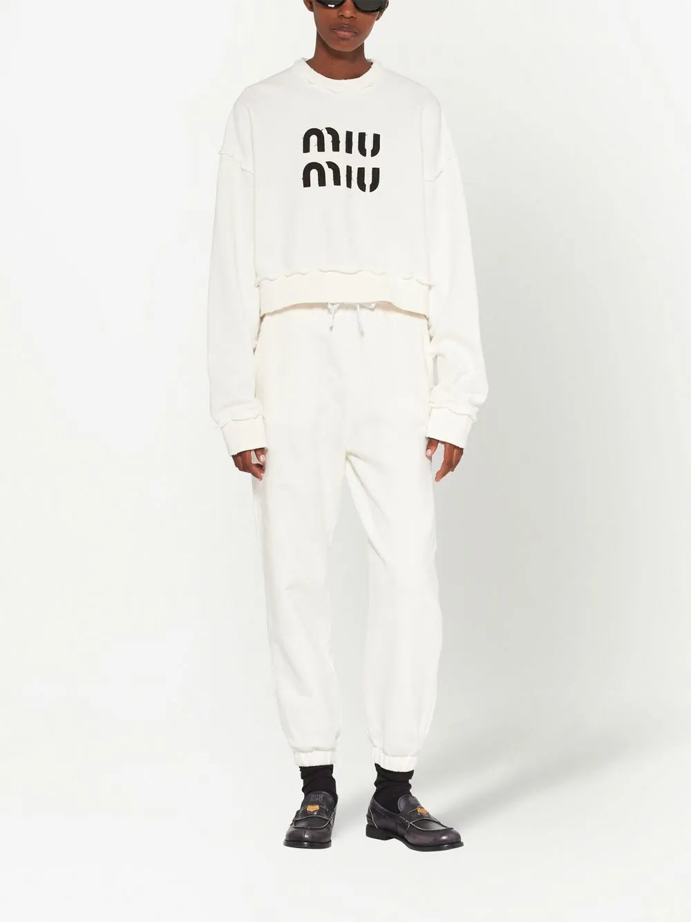 Logo-Embroidered Distressed Cotton Sweatshirt