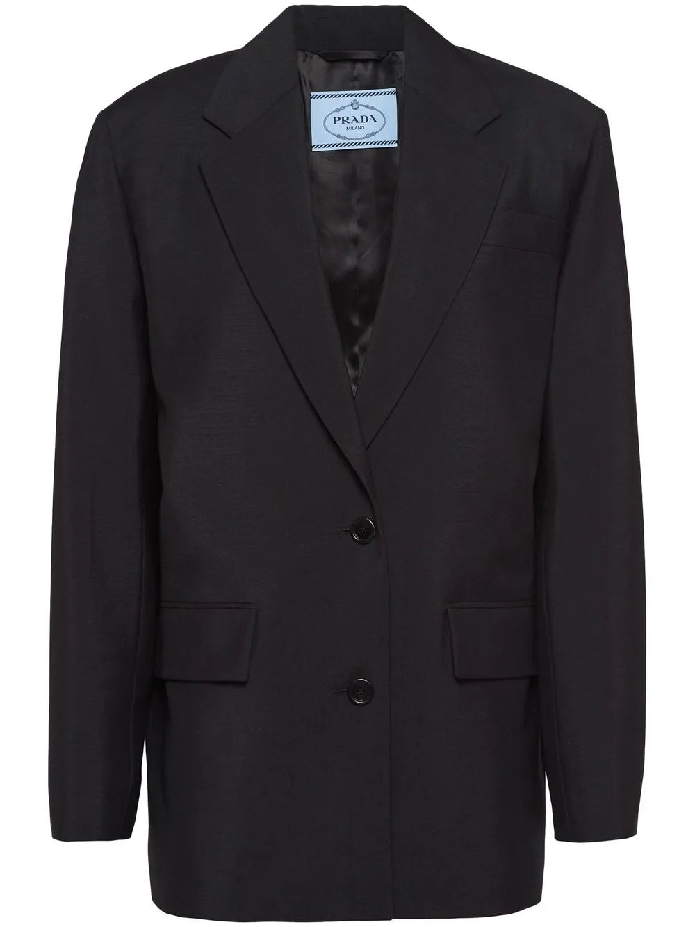 Single-Breasted Kid-Mohair Jacket