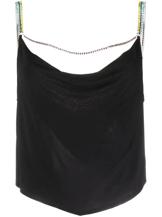 Crystal-Embellished Sleeveless Top