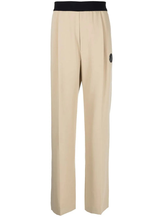 High-Waisted Pleat-Detail Trousers
