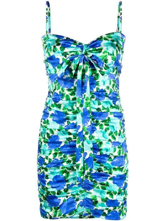 Floral-Print Sleeveless Mini Dress