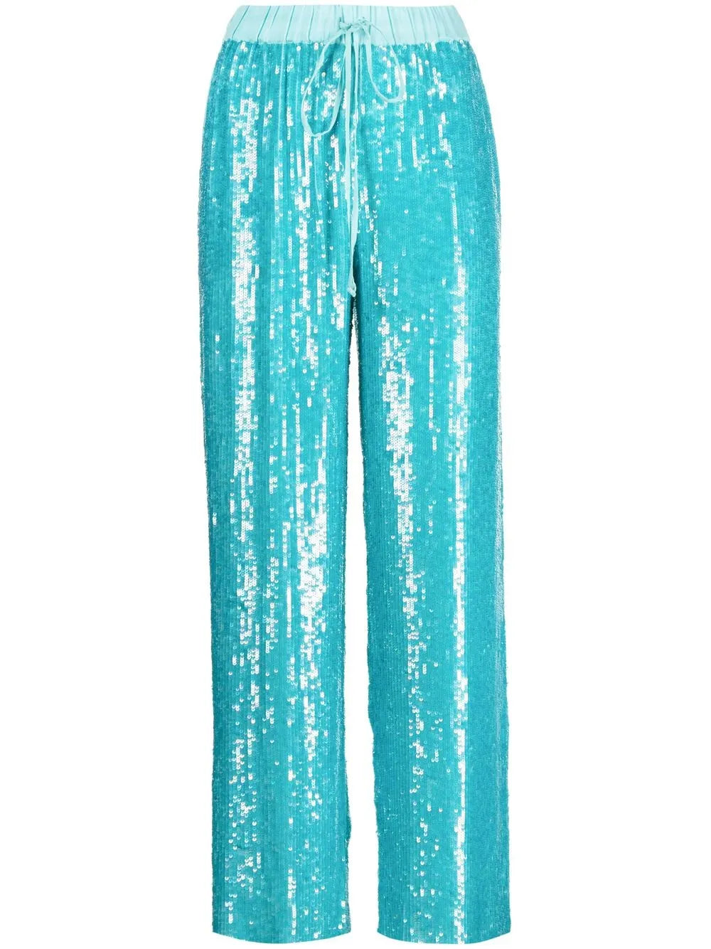 Sequin-Embellished Straight-Leg Trousers