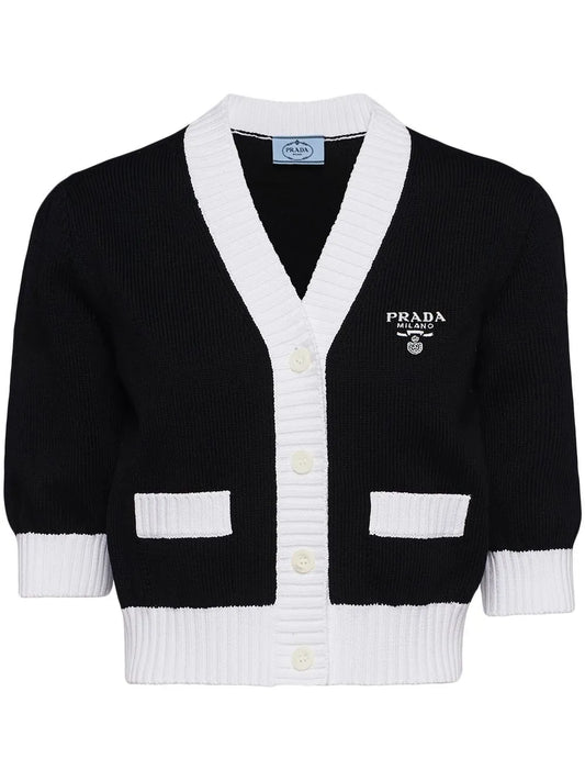 Cropped Cotton Cardigan