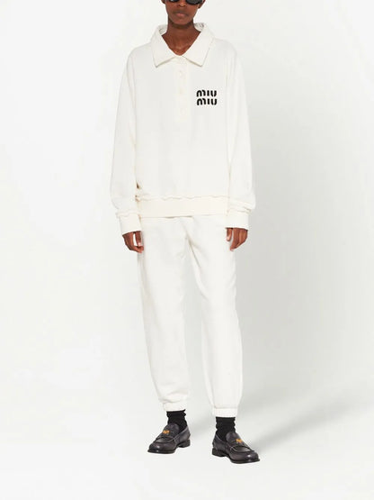 Logo-Patch Polo Sweatshirt