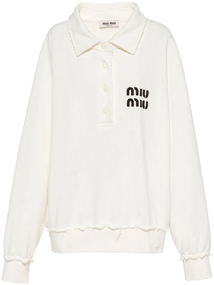 Logo-Patch Polo Sweatshirt
