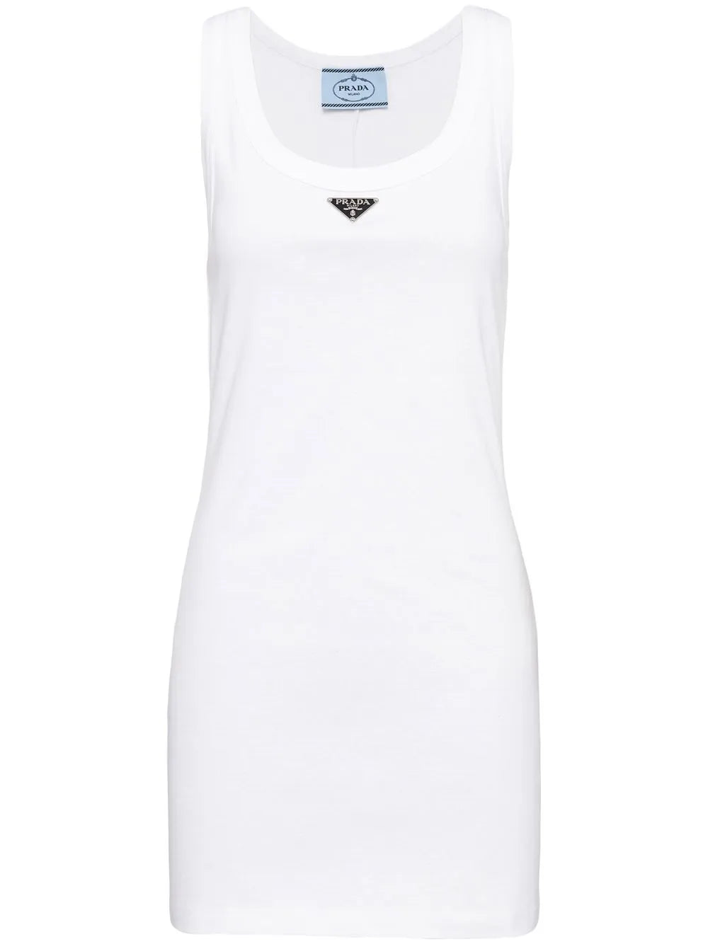 Logo-Plaque Ribbed-Knit Minidress
