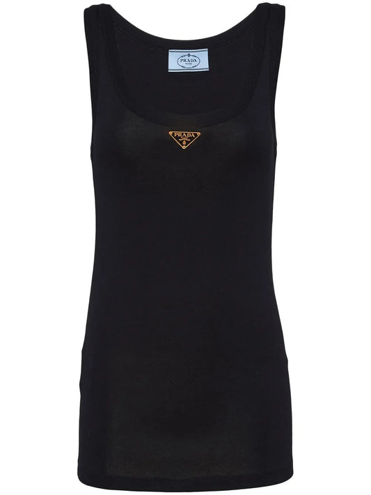 Ribbed-Knit Jersey Tank Top