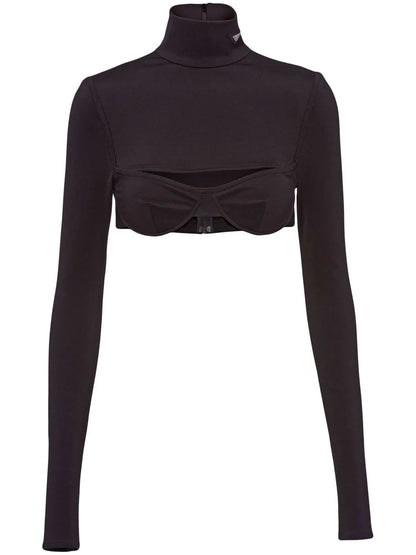 High-Neck Crop Top