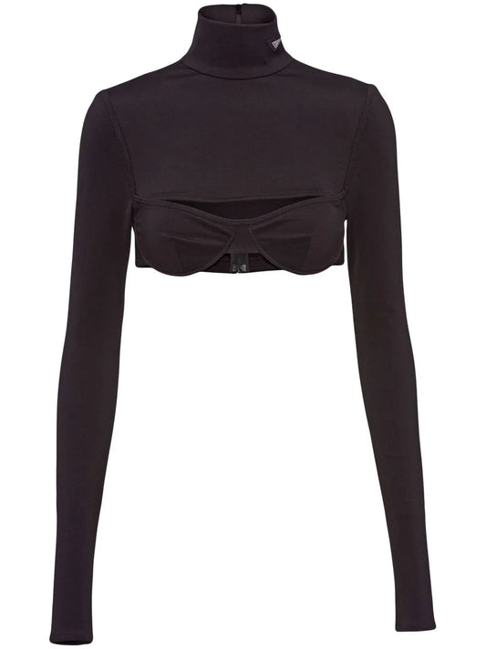 High-Neck Crop Top
