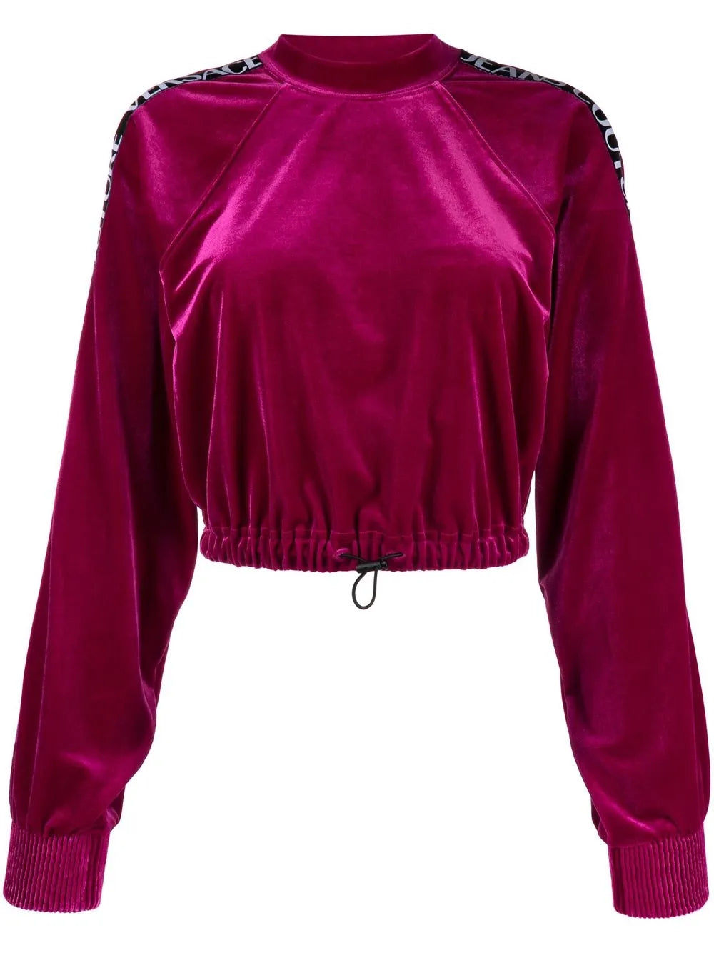 Logo-Trim Velour Sweatshirt