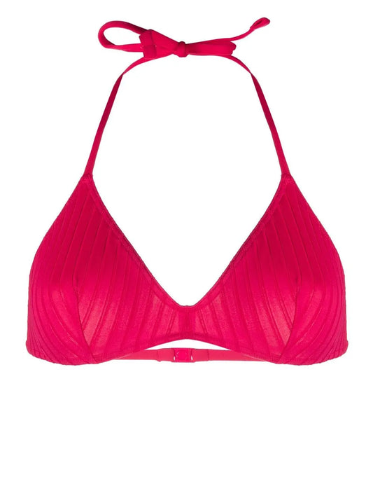 Ribbed Triangle Bikini Top