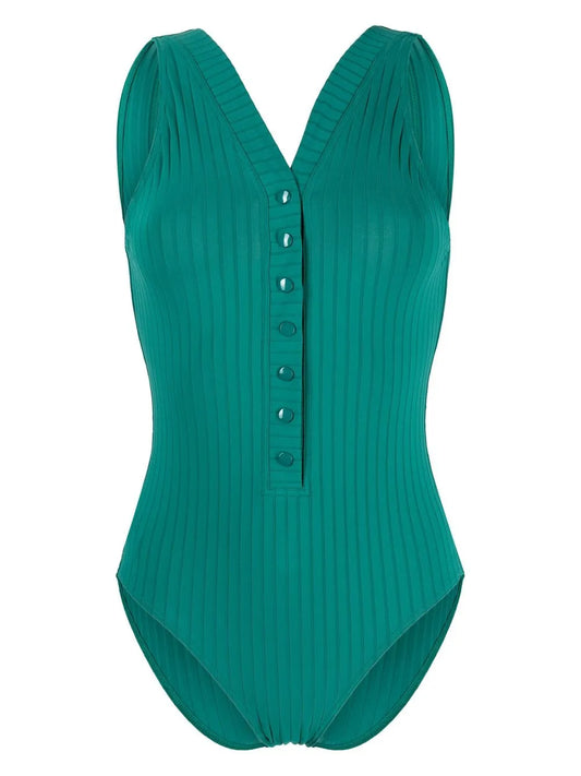 Ribbed Scoop-Back Swimsuit