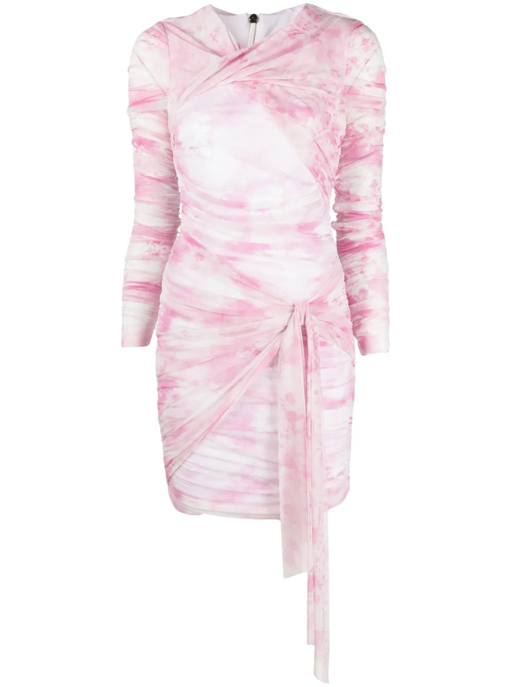 Tie-Dye Ruched Short Dress