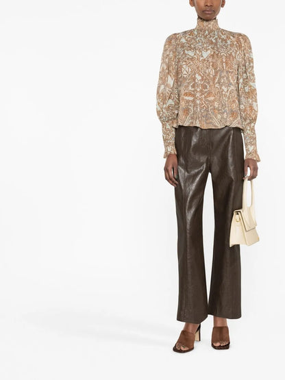 Floral-Print Blouse